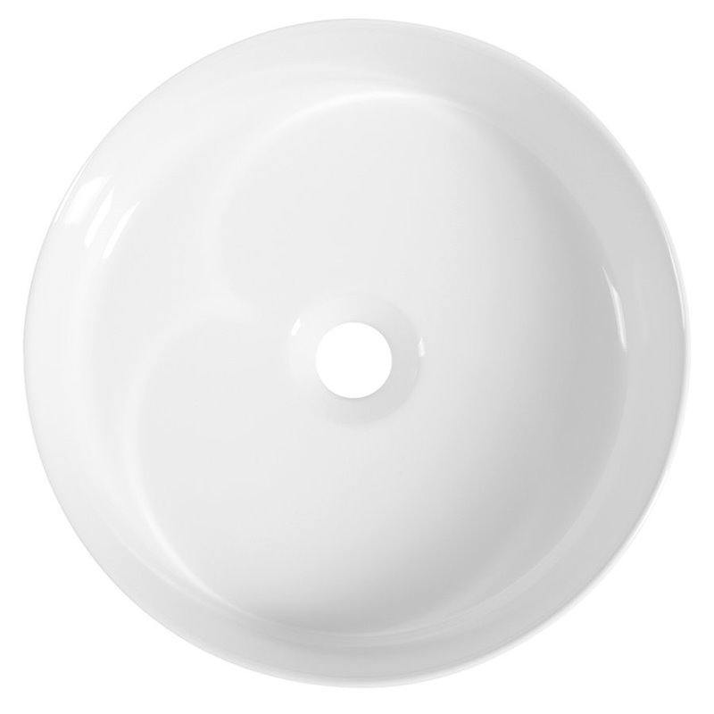 Sapho INFINITY ROUND keramické umývadlo na dosku, priemer 36x12 cm, biela 10NF65036