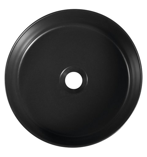 Sapho INFINITY ROUND keramické umývadlo na dosku, priemer 36x12 cm, čierna mat 10NF65036B