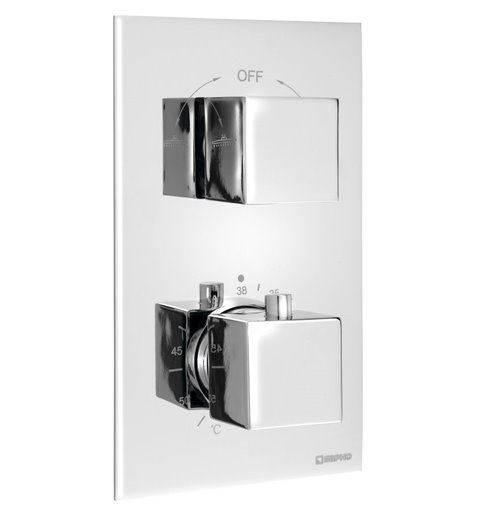Sapho LATUS podomietková sprchová termostatická batéria, box, 2 výstupy, chróm 1102-62
