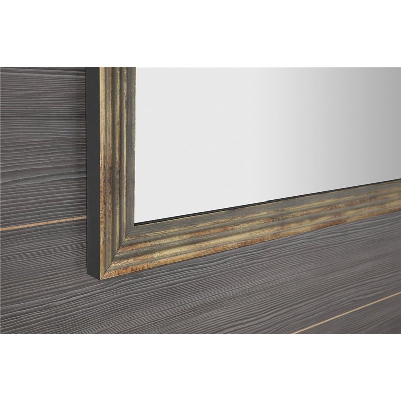 Sapho DEGAS zrkadlo v drevenom ráme 616x1016mm, čierna/starobronz NL731