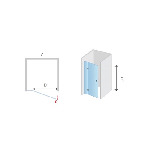 Mereo Sprchové dvere, Novea, 100x200 cm, chróm ALU, sklo Číre, ľavé prevedenie, nerezový žlab k stene CK10311ZLZ