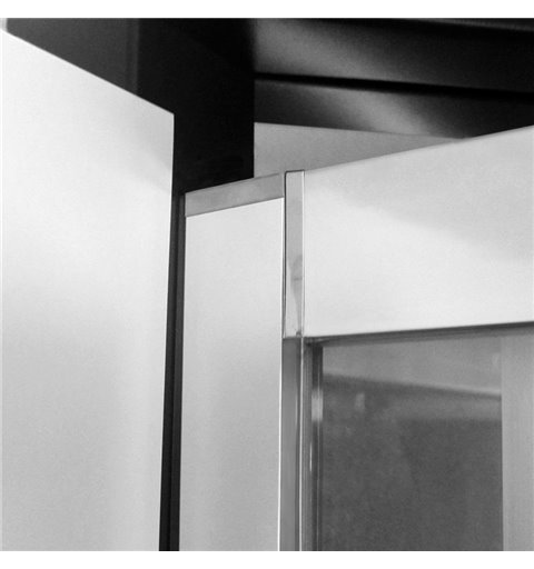 Mereo Sprchovací set: LIMA, obdĺžnik, 100x90 cm, chróm  ALU, sklo Point, vanička z liatého mramoru CK82422KM