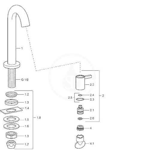Hansa Nova Style - Umývadlový stojančekový ventil, chróm (50918101)
