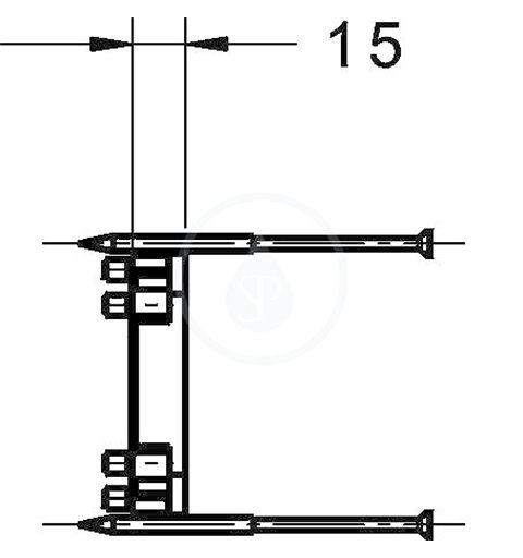 Hansa Bluebox - Predlžovacia súprava 15 mm k podomietkovému systému (59914182)