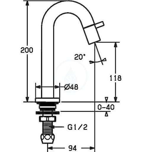 Hansa Nova Style - Umývadlový stojančekový ventil, ušľachtilá oceľ (5093810196)