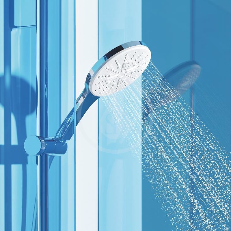 Grohe Rainshower SmartActive - Súprava sprchovej hlavice 130 9,5 l/min, 3 prúdy, tyče 600 mm a hadice, mesačná biela (26577LS0)