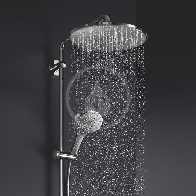 Grohe Rainshower SmartActive - Sprchový set 310 s vaňovým termostatom na stenu, 9,5 l/min, 3 prúdy, chróm (26657000)