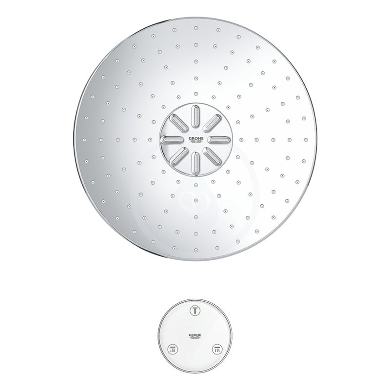 Grohe Rainshower SmartConnect - Hlavová sprcha 310 9,5 l/min s ramenom a diaľkovým ovládaním, 2 prúdy, chróm 26640000