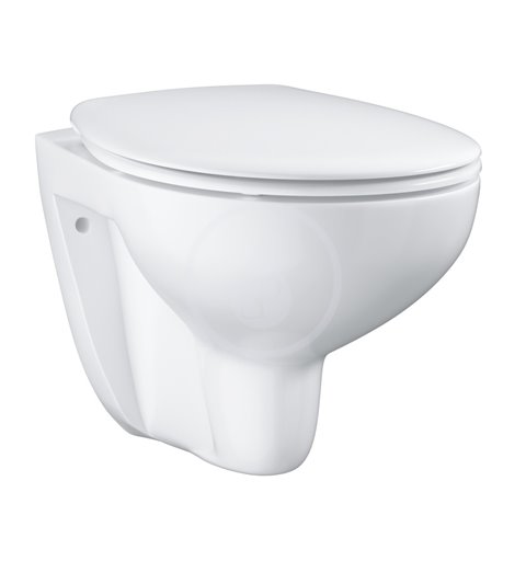 Grohe Bau Ceramic - Závesné WC so sedadlom SoftClose, rimless, alpská biela (39351000)
