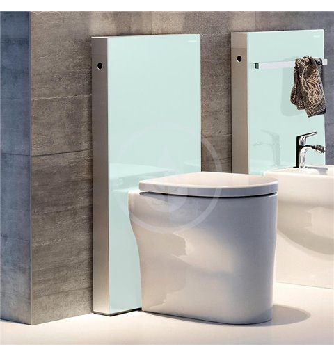 Geberit Monolith - Sanitárny modul na stojacie WC, 101 cm, spodný prívod vody, mätovozelená (131.002.SL.5)