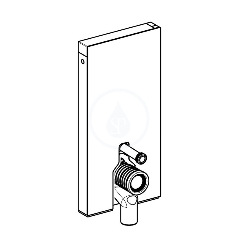 Geberit Monolith - Sanitárny modul na stojace WC, 101 cm, bočný prívod vody, biela (131.003.SI.5)