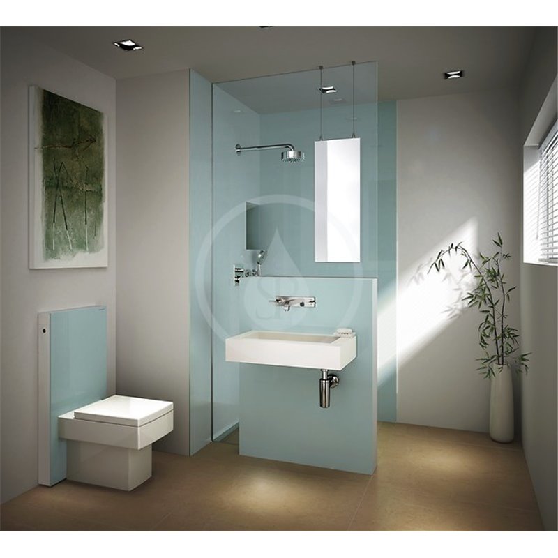 Geberit Monolith - Sanitárny modul na stojace WC, 101 cm, bočný prívod vody, mätovo zelená (131.003.SL.5)
