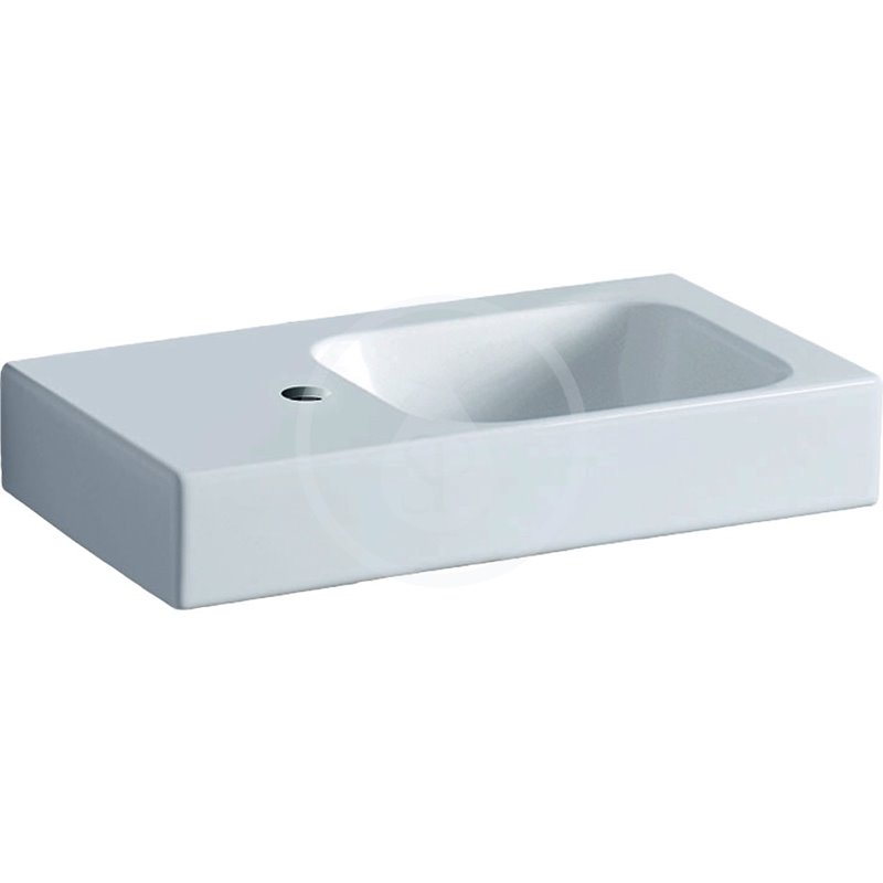 Geberit iCon xs - Umývadlo, 530 mm x 310 mm, biele - jednootvorové umývadlo, ľavé (124153000)