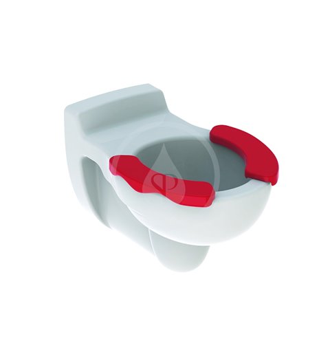 Geberit Kind - Závesné detské WC, 330 mm x 535 mm, biele - klozet, červená plocha (201710000)