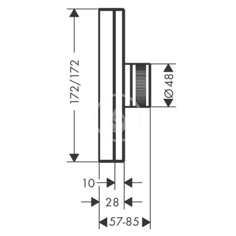 Axor Edge - Highflow termostat pod omietku, chróm/diamantový brús (46741000)