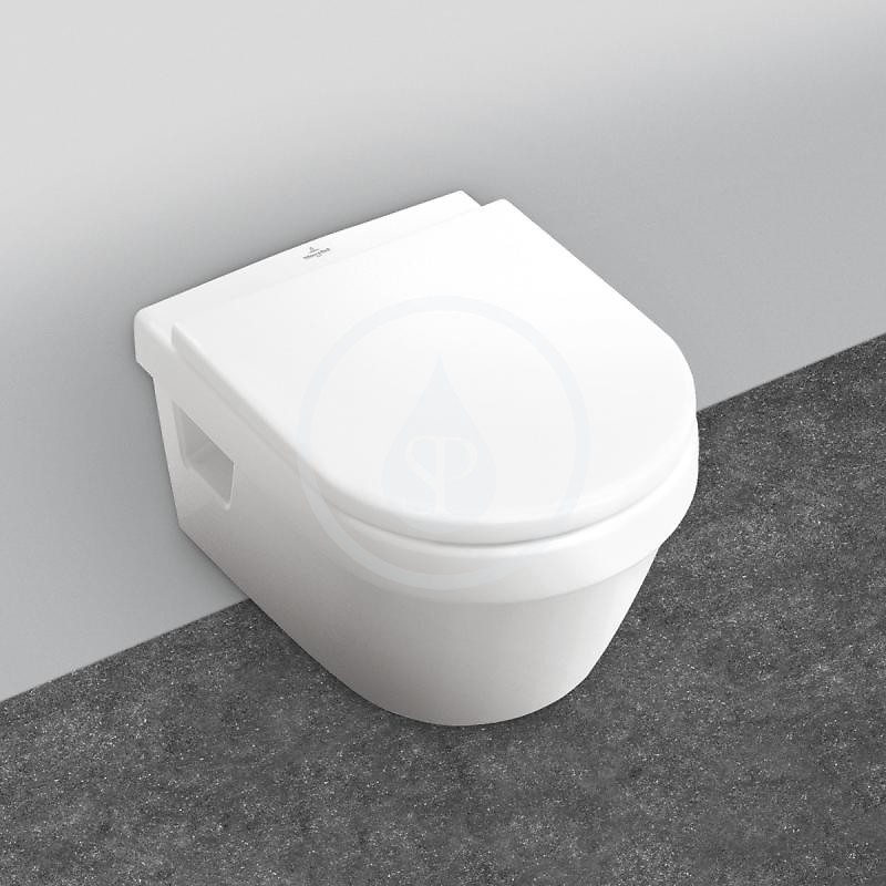 Geberit Kombifix - Súprava na závesné WC + klozet a sedadlo softclose Villeroy & Boch – súprava s tlačidlom Sigma01, chróm (110.