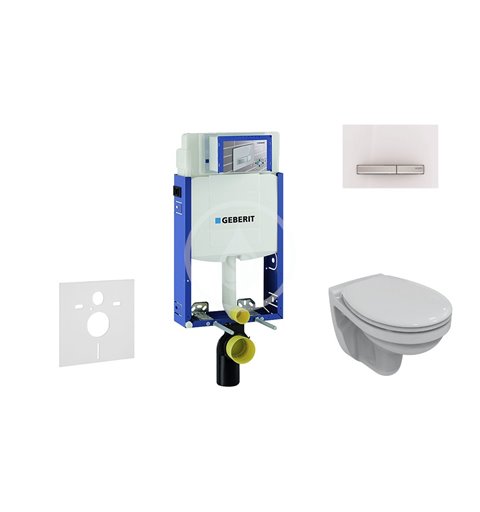 Geberit Kombifix - Súprava na závesné WC + klozet a sedadlo softclose Ideal Standard Quarzo – súprava s tlačidlom Sigma50, výplň