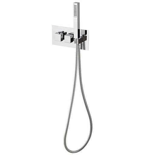 Sapho LATUS podomietková sprchová termostatická batéria vrátane ručnej sprchy, 2 výstupy, chróm 1102-43