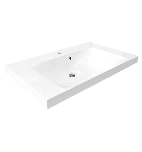 Mereo Bino kúpeľňová skriňka s  umývadlom z liateho mramoru, 100 cm, biela/biela CN662M