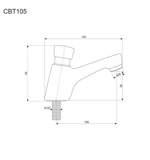 Mereo Umývadlový stojankový ventil, 1/2" CBT105