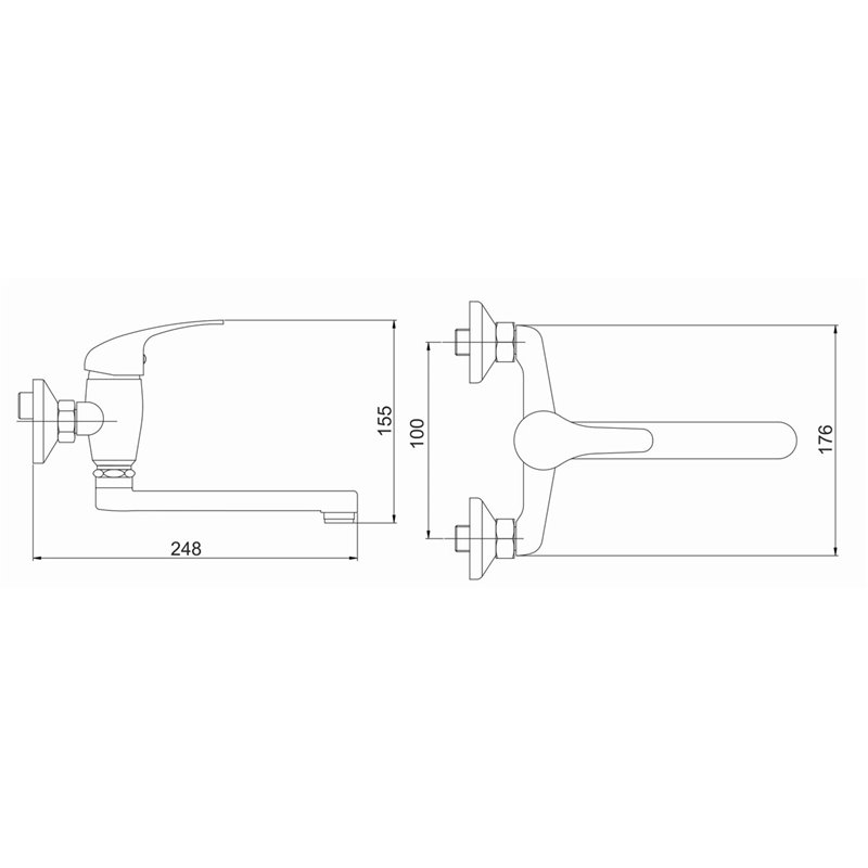 NOVASERVIS Umývadlová drezová batéria 100 mm Titania Iris chróm 92077,0