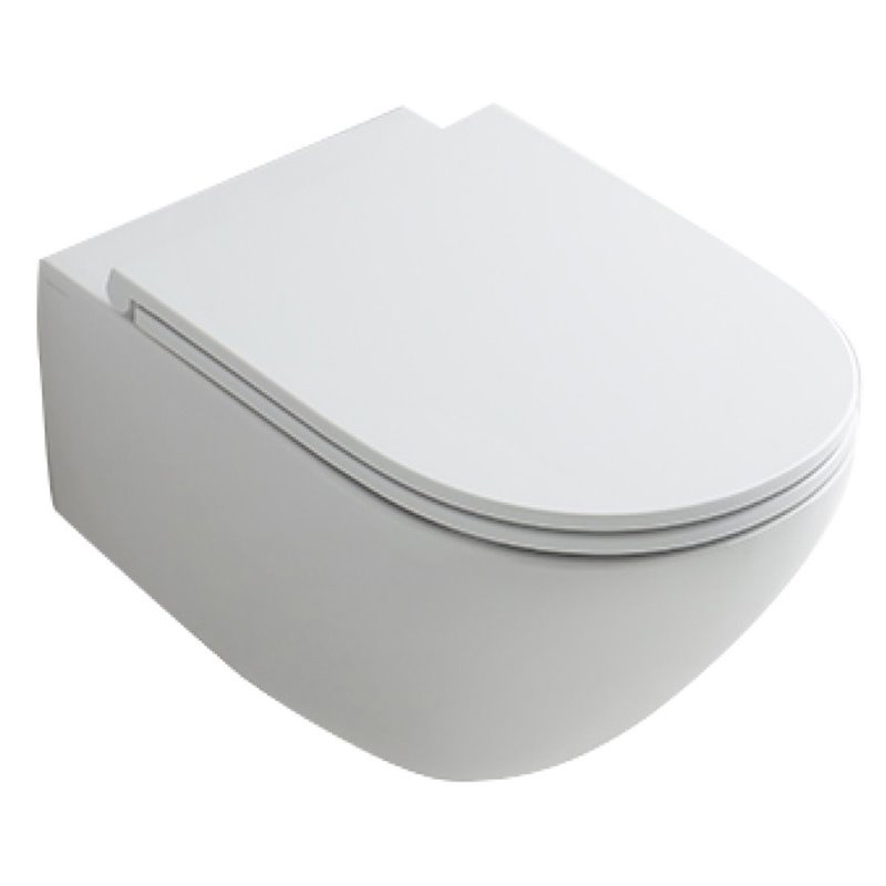 Kerasan AQUATECH WC sedátko SLIM Soft Close, termoplast, bílá/chrom 379101