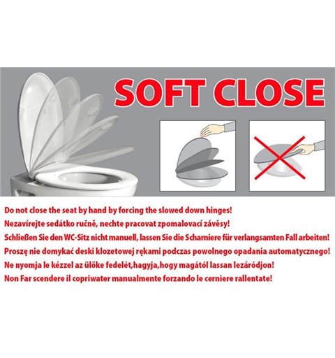 Kerasan AQUATECH WC sedátko SLIM Soft Close, termoplast, bílá/chrom 379101