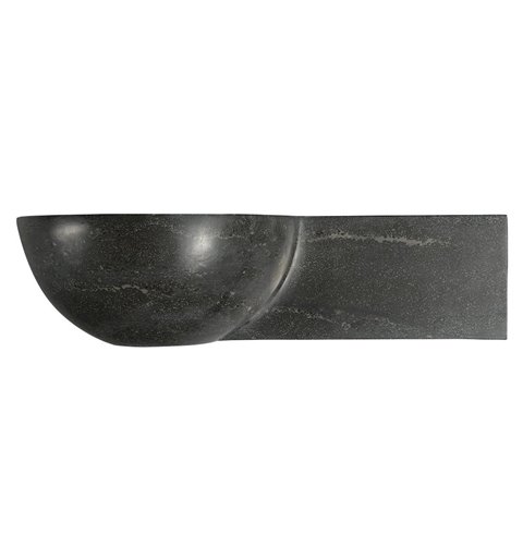 Sapho BLOK kamenné umývadlo 40x10x23 cm, čierny Antracit 2401-32