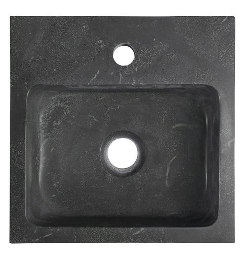 Sapho BLOK kamenné umývadlo 30x10x30 cm, čierny Antracit 2401-29