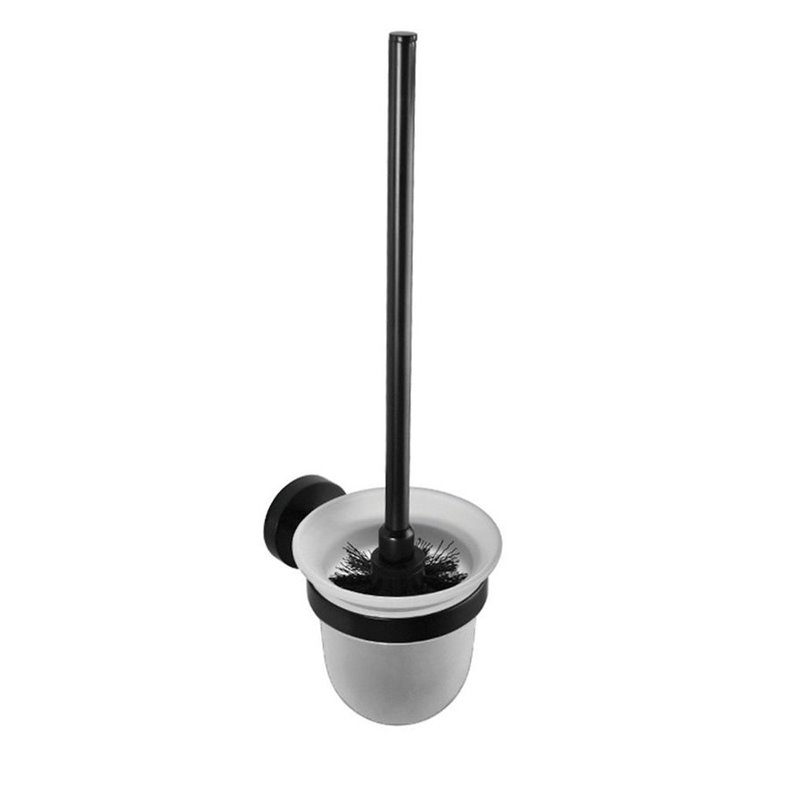 Sapho X-ROUND BLACK WC kefa nástenná, miska mliečne sklo, čierný 104113010 XB300