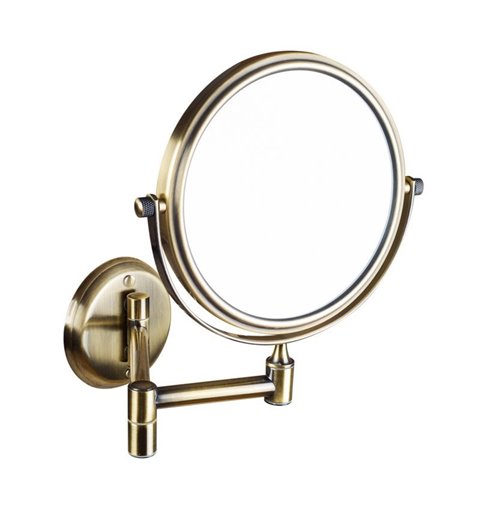 Sapho Závesné kozmetické zrkadielko, priemer 150 mm, bronz 106101697 XP012