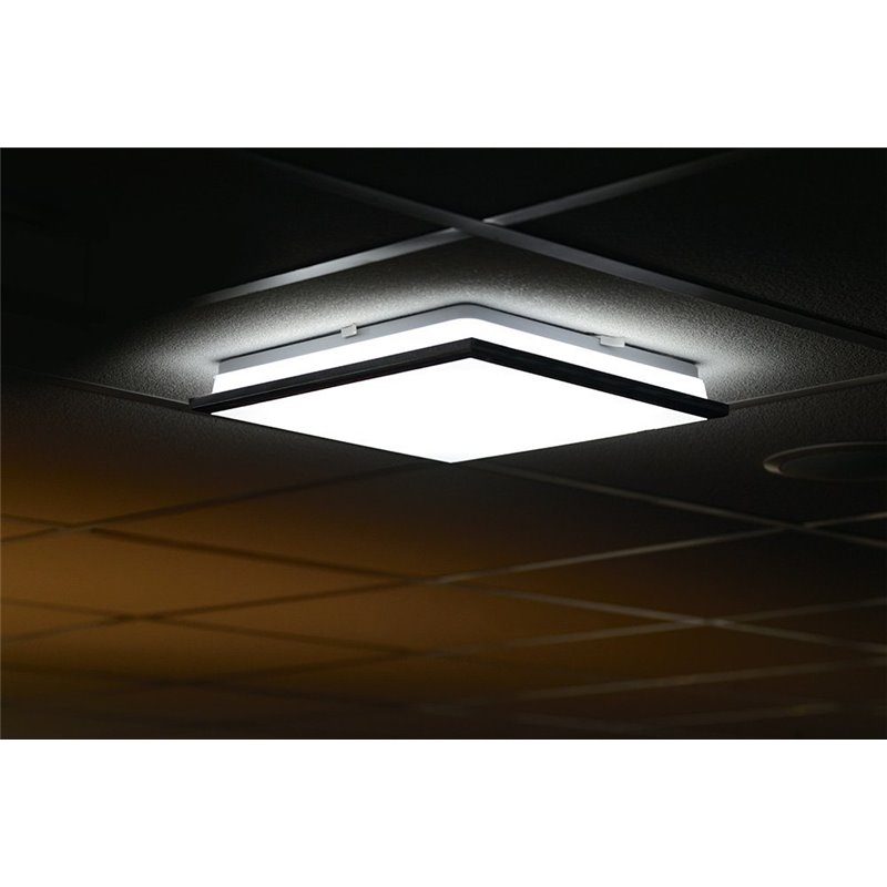 Sapho SILVER stropné LED svietidlo 10W, 230V, 28x28cm, denná biela, chróm AU461