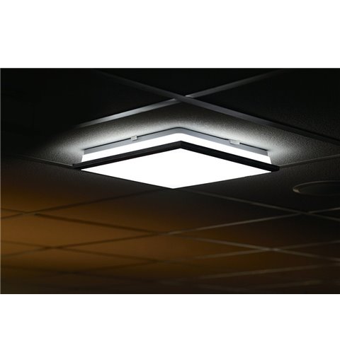 Sapho SILVER stropné LED svietidlo 10W, 230V, 28x28cm, denná biela, chróm AU461