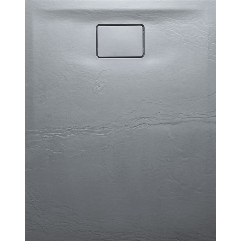 Sapho ACORA sprchová vanička,litý mramor,obdĺžnik 100x80x3,5cm,šedá,dekor kameň AC023