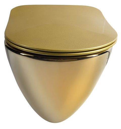 Sapho PAULA WC závesné 35,5x50cm, zlata TP325.00010 TP325-AK00