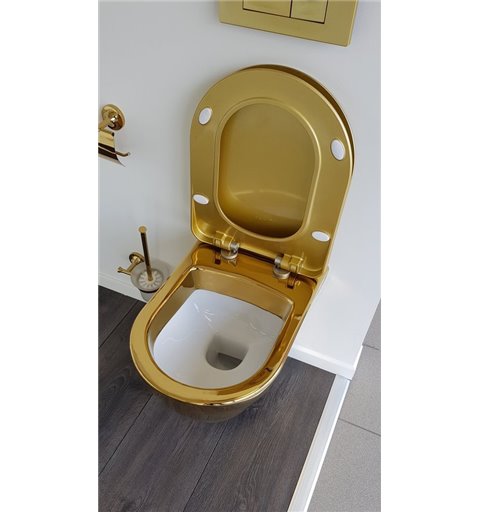 Sapho PAULA WC závesné 35,5x50cm, zlata TP325.00010 TP325-AK00