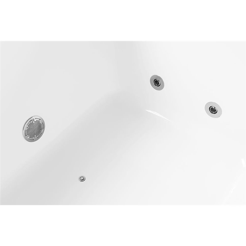 Polysan KVADRA HYDRO-AIR masážna vaňa, 170x80x47cm, biela 18611HA