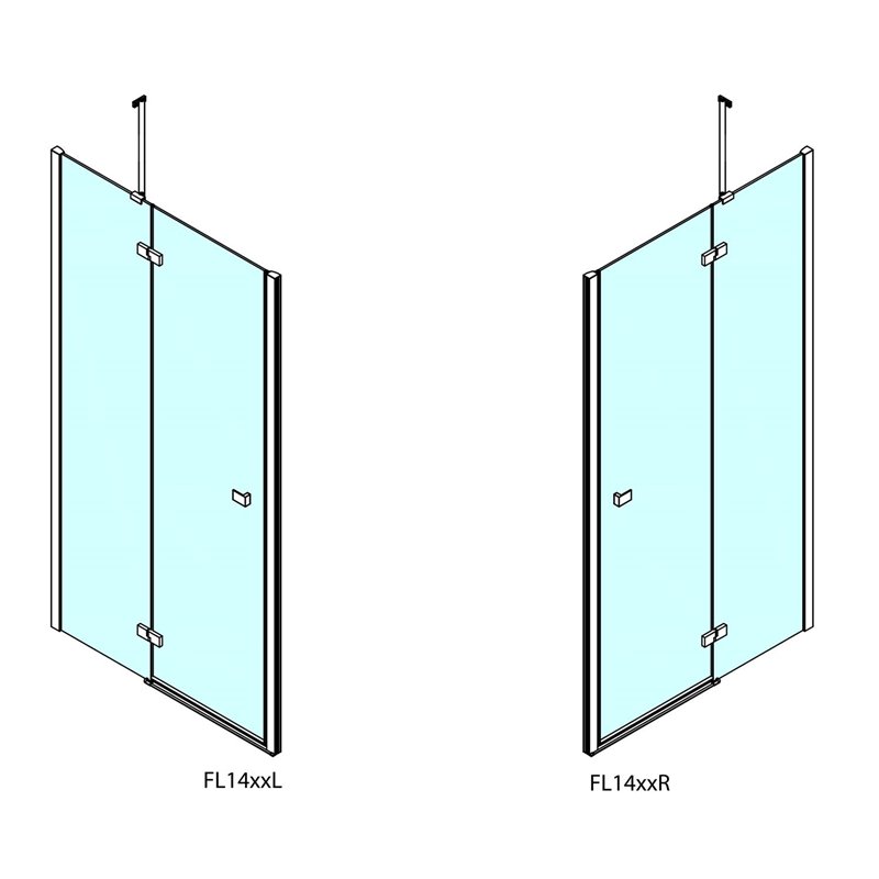 Polysan FORTIS LINE sprchové dvere do niky 1100 mm, číre sklo, ľavé FL1411L