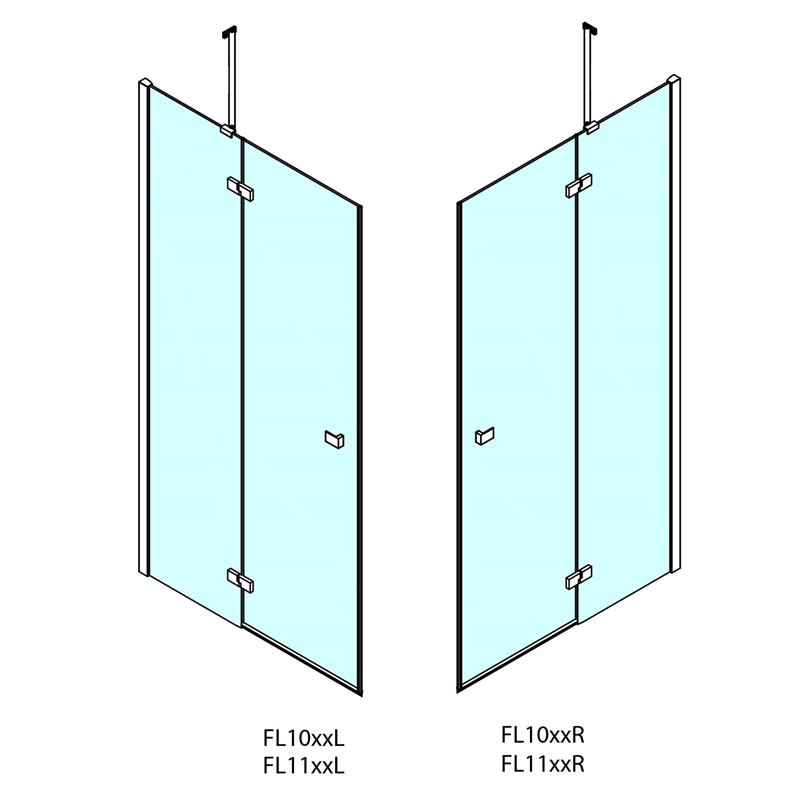 Polysan FORTIS LINE sprchové dvere 1100mm, číre sklo, ľavé FL1011L