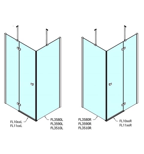 Polysan FORTIS LINE sprchové dvere 900mm, číre sklo, ľavé FL1090L