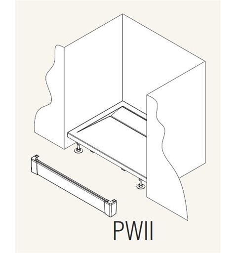 SanSwiss ILA Hliníkový panel pro obdél. vaničku-I panel,1000/95,50-ALUCR PWII10050
