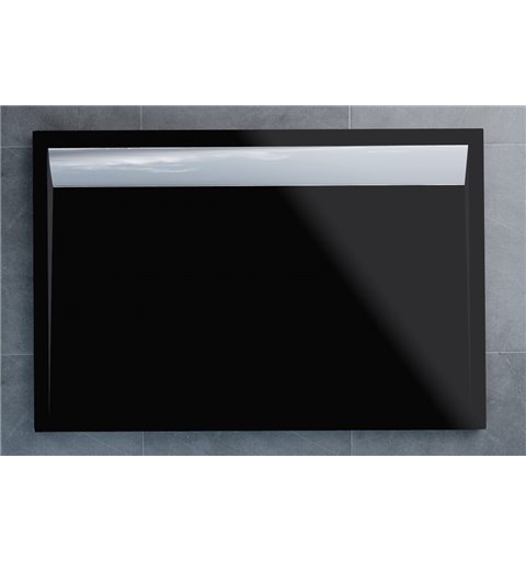 SanSwiss ILA sprchová vanička,obdélník 100x90x3,5 cm, černý granit-kryt aluchrom, 1000/900/35 WIA9010050154