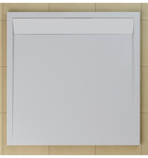 SanSwiss ILA sprchová vanička,čtverec 100x100x3,5 cm, bílá-kryt bílý, 1000//35 WIQ1000404