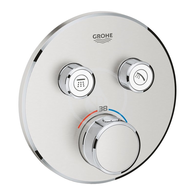 GROHE - Grohtherm SmartControl Termostatická sprchová podomítková baterie, 2 ventily, supersteel (29119DC0)