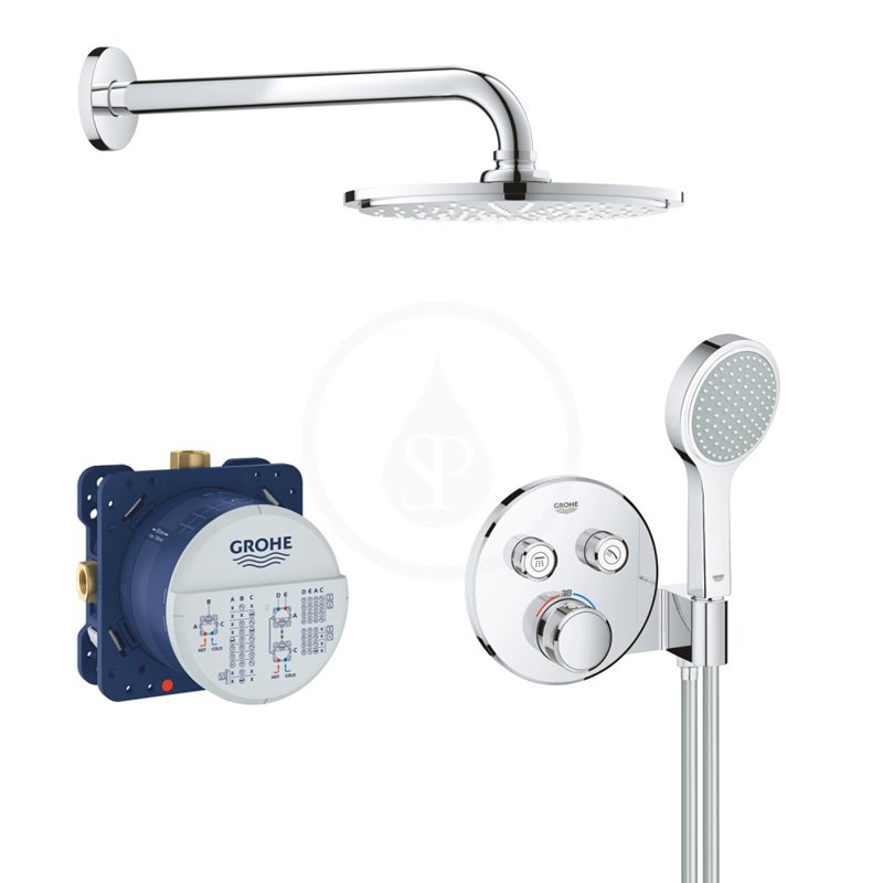 GROHE - Grohtherm SmartControl Sprchový set Perfect s podomítkovým termostatem, 210 mm, chrom (34743000)