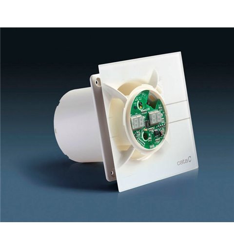 Cata E-100 GBTH kúpeľňový ventilátor axiálny s automatom,4W/8W,potrubie 100mm, čierna 00900602