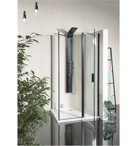 Polysan ZOOM LINE BLACK sprchové dvere 1100mm, číre sklo ZL1311B