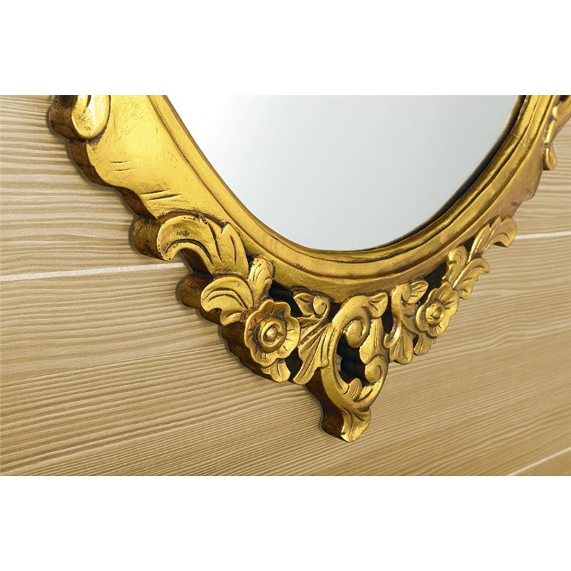 Sapho DESNA zrkadlo v ráme, 80x100cm, zlatá Antique IN352