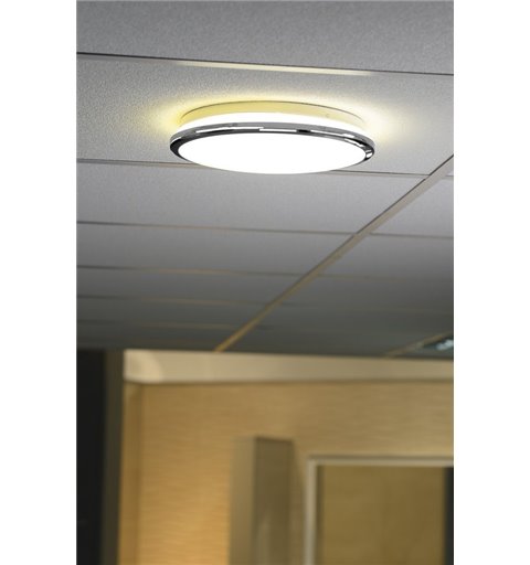 Sapho SILVER stropné LED svietidlo 10W, 230V, priemer 28cm, denná biela, chróm AU460