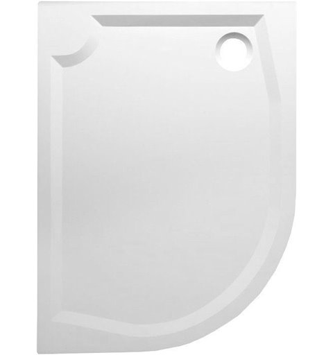 Gelco RIVA sprchová vanička z liateho mramoru, štvrťkruh 100x80cm, pravý GR10080R